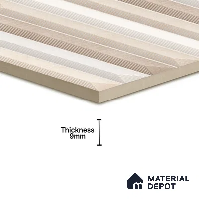 Faux Subway  Tile TL 07243 Crayon 5001 Luster 1 ft x 1 ft Ceramic Matte Finish - 9 mm |Random 4 | 2 mm Spacer is Mandatory | Please Expect a Slight Variation of Pattern (Sample)